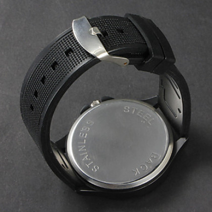 Мужская Спорт Стиль силиконовой лентой Кварцевые аналоговые наручные часы (разных цветов)