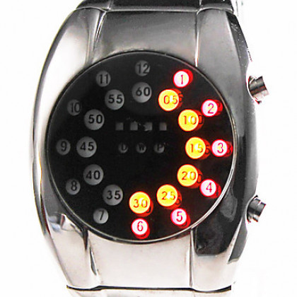 Мужская стали цифровых светодиодных наручные часы (разных цветов)