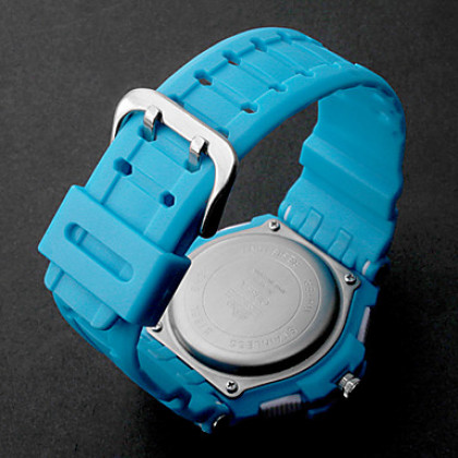Мужская Стальная рама Многофункциональный аналого-цифрового набора Rubber Band наручные часы (разных цветов)