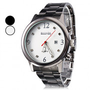 Мужская стилю сплава аналогового кварцевые наручные часы (черный)