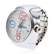 Мужская Цветочный Стиль сплав Аналоговый кольцо Кварцевые часы (серебро)