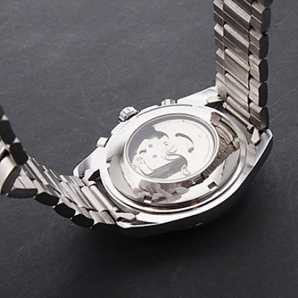 Мужская Водонепроницаемые Стиль Механические стали аналоговые наручные часы (разных цветов)