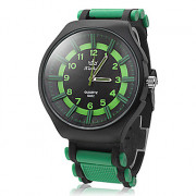 Мужская зеленая шкала цвета смешивания Силиконовые Аналоговые кварцевые часы (зеленый)
