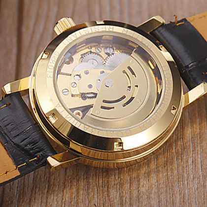 Мужская золота PU Механические наручные часы Аналоговые (разных цветов)