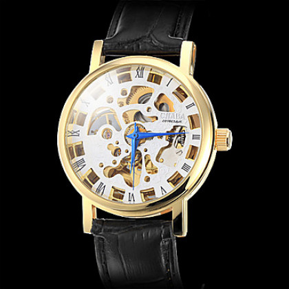 Мужская золота PU Механические наручные часы Аналоговые (разных цветов)