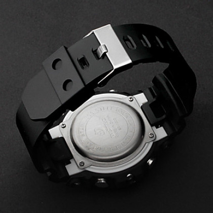 Мужские аналого-цифровые мультифункциональные наручные часы с резиновым ремешком