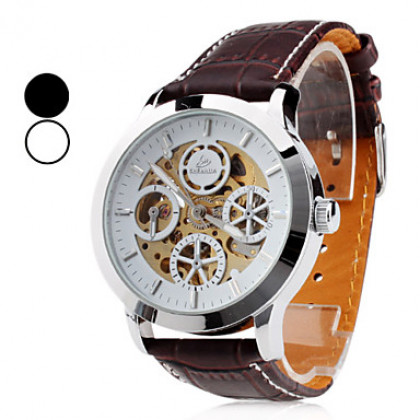 Мужские аналоговые авто-механические наручные часы (разные цвета)