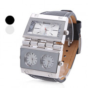 Мужские аналоговые кварцевые часы (3 часовых пояса, разные цвета)
