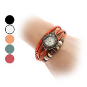 Мужские аналоговые кварцевые часы-браслет с корпусом в форме подсолнуха и ремешком из кожзама (разные цвета)