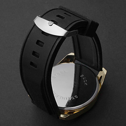 Мужские аналоговые кварцевые наручные часы с классическим дизайном и силиконовым ремешком