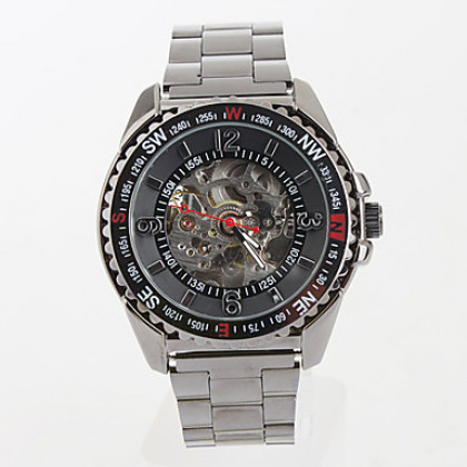 Мужские аналоговые механические часы 9501 (черные)