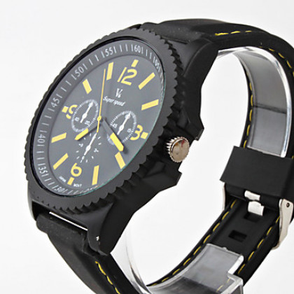 Мужские кварцевые часы с черным корпусом V6