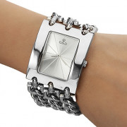 Мужские кварцевые наручные часы-браслет в серебристом металическом корпусе