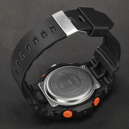Мужские мультифункциональные наручные часы с круглым циферблатом на каучуковом ремешке. Цвета в ассортименте.