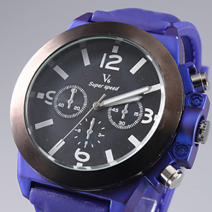 Мужские Повседневный стиль силиконовый аналоговые кварцевые наручные часы (разных цветов)