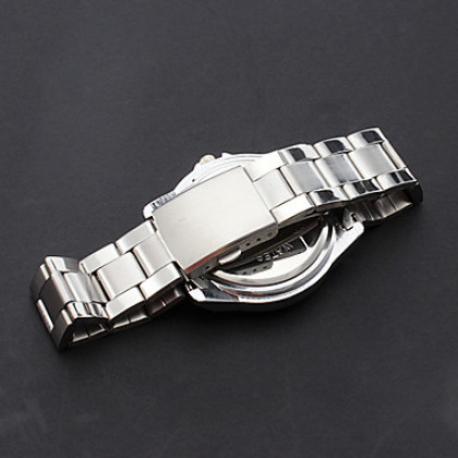 Мужские Повседневный стиль сплава аналогового кварцевые наручные часы (серебро)