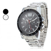 Мужские Повседневный стиль сплава кварцевые аналоговые наручные часы (серебро)