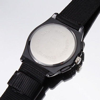 Мужские Повседневный стиль ткань аналоговые кварцевые наручные часы (черный)