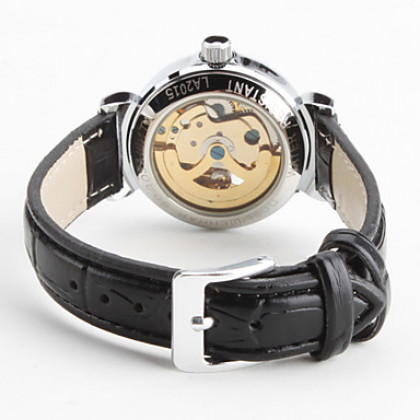 мужские пу аналоговые механические наручные часы (черный)