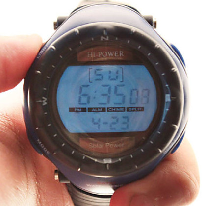 Мужские солнечные спорт силиконовые цифровые автоматические наручные часы (ассорти цветов)