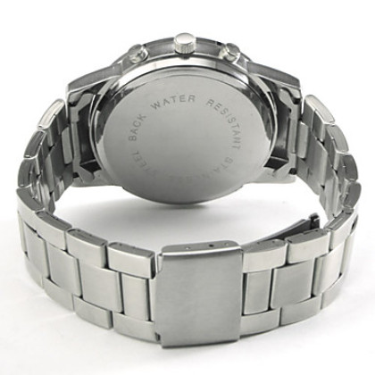 мужские сплава аналоговые кварцевые наручные часы (серебро)