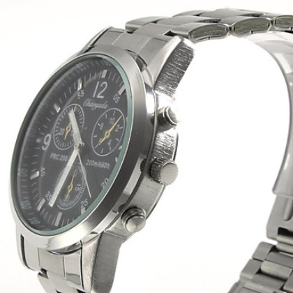 мужские сплава аналоговые кварцевые наручные часы (серебро)