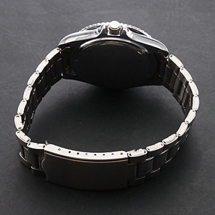 Мужские стали аналоговые кварцевые наручные часы (серебро)