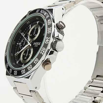 мужской деловой сплав аналоговые кварцевые наручные часы (серебро)