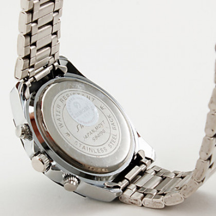 мужской деловой спортивный стиль сплава аналоговые кварцевые наручные часы (разных цветов)