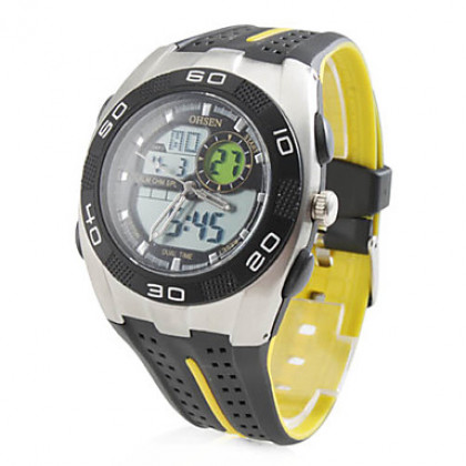 мужской спортивный многофункциональный резиновые аналоговые цифровые мульти-движения наручные часы (разных цветов)