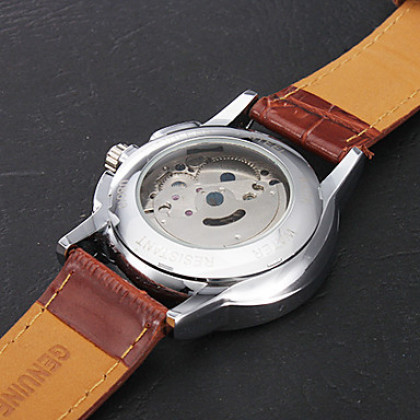 Мужской стиль Аналоговый механический PU наручные часы (разных цветов)