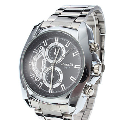 Мужской стиль одежды сплава аналогового кварцевые наручные часы (серебро)