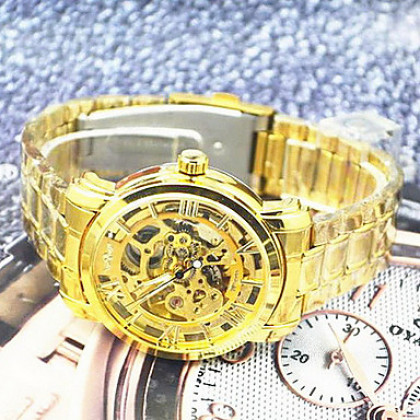 Новые мужские часы механические Череп каркасный автоматический Часы наручные Спорт Xmas подарков