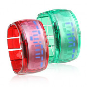 Пара браслетов дизайн будущего синий светодиод наручные часы - зеленый и красный