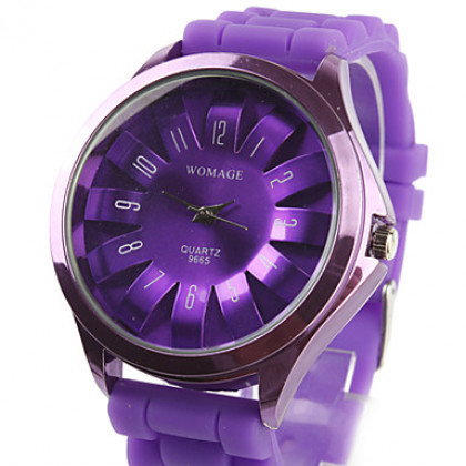 Пара хризантемы образный металлический диск дизайн кварцевые наручные часы - черный и фиолетовый
