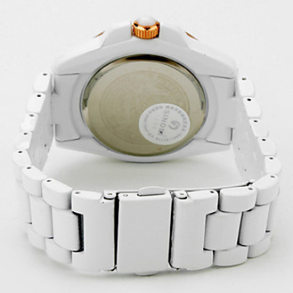 Пара металлов 9390 аналоговые кварцевые наручные часы (белый)
