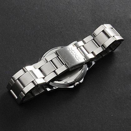 Пара наручные часы серебряный стальной ленты Кварцевый пары (разных цветов)