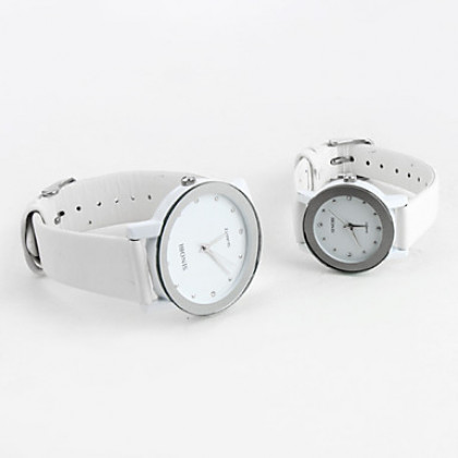 Пара Пу часы аналоговые кварцевые часы (белый)
