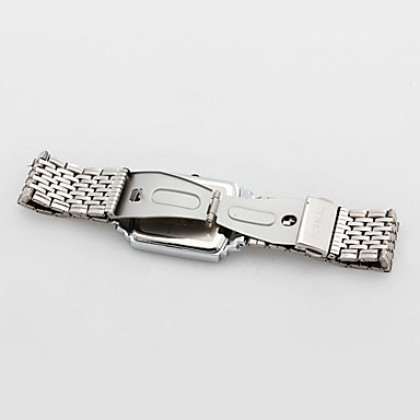 пара стиле из нержавеющей легированной стали аналоговые кварцевые наручные часы (серебро)