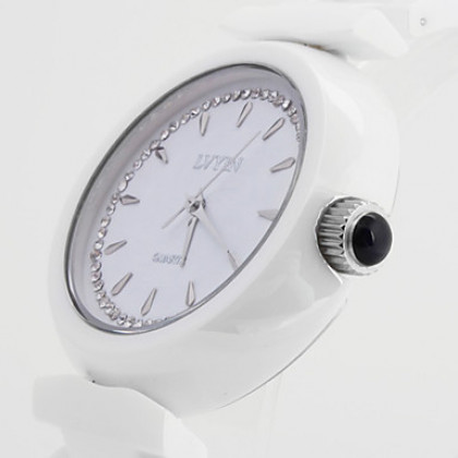 пара стиле керамической аналоговые кварцевые наручные часы (белый)