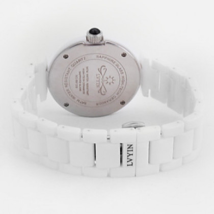 пара стиле керамической аналоговые кварцевые наручные часы (белый)