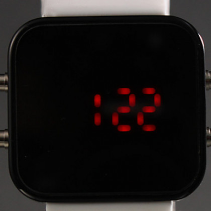 пары силиконовых спортивный стиль красного наручные часы под руководством (черный и белый)
