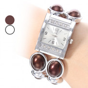 Пластиковые женские кварцевые аналоговые часы браслет (разных цветов)