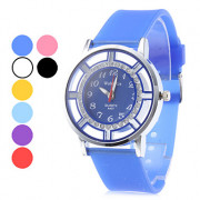 Повседневный стиль Женские Силиконовые аналоговые кварцевые наручные часы (разных цветов)