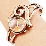 Повседневный стиль женского сплава аналогового кварцевые часы браслет (бронза)