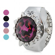 прозрачные леопард женщин стиля сплава аналоговые кварцевые часы кольцо (разных цветов)