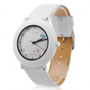 Пу женщин аналоговые кварцевые наручные часы (белый)