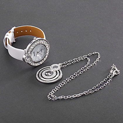PU женщин Аналоговые кварцевые наручные часы браслет (разных цветов)