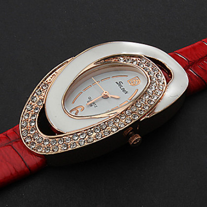 PU женщин Аналоговые кварцевые наручные часы (разных цветов)