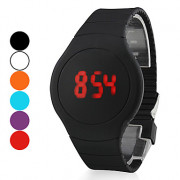 Резиновые цифровые наручные LED часы унисекс (разные цвета)